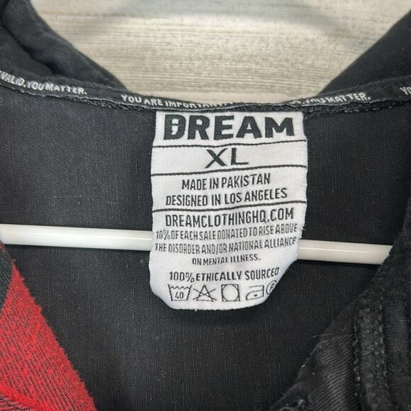 DREAM Hooded Color Block Flannel (Silent Fall) Mental Health Awareness Size XL - Picture 6 of 8